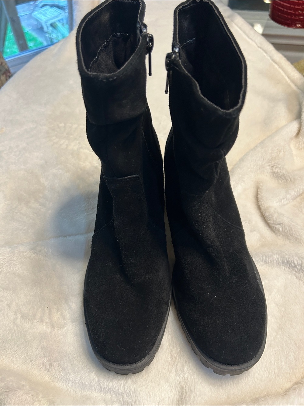 Bella Vita Classic Black Suede Ankle Boots